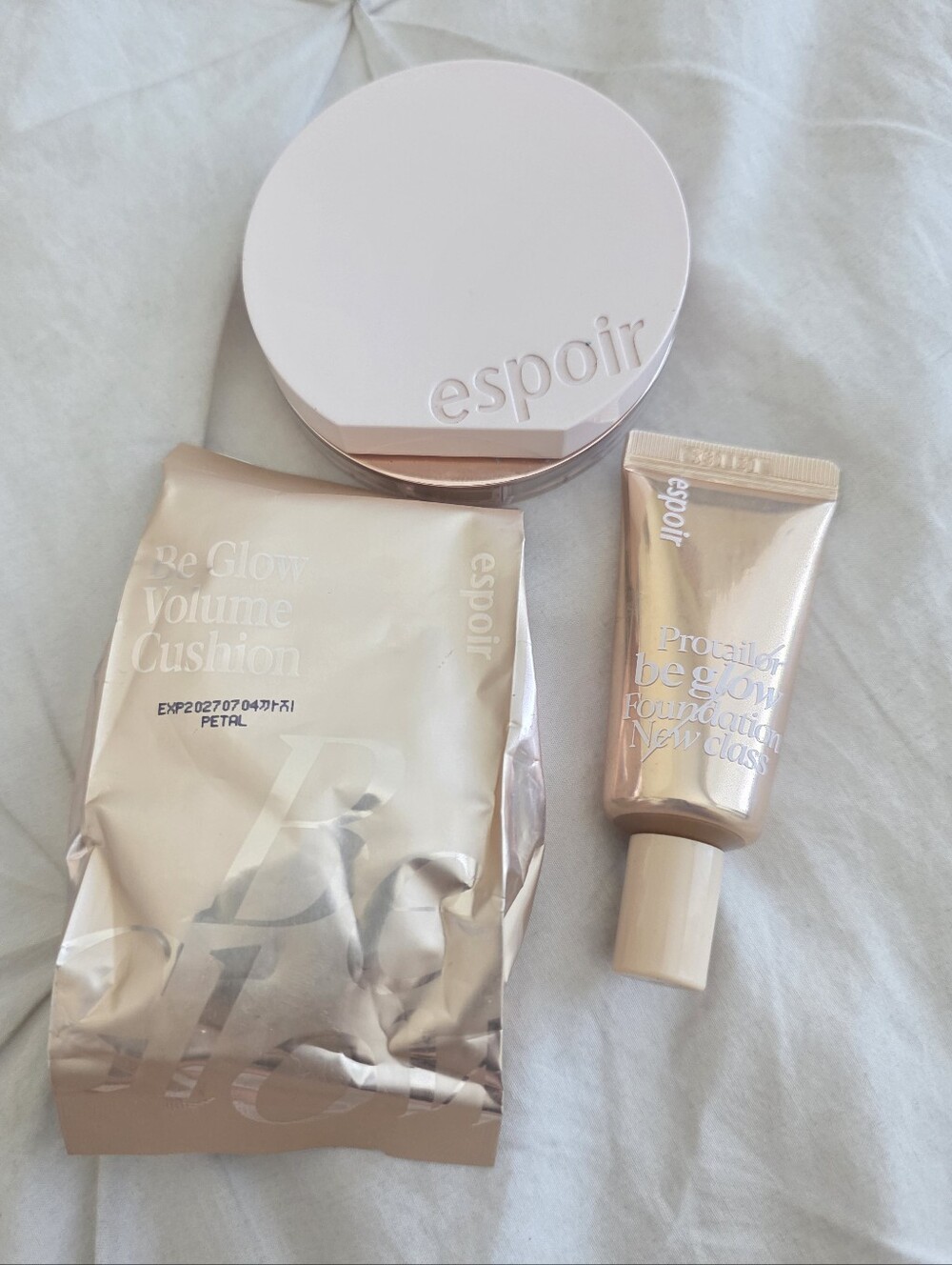 New Espoir Be Glow Volume Cushion Refill Petal, Mini Foundation Ivory K-Beauty